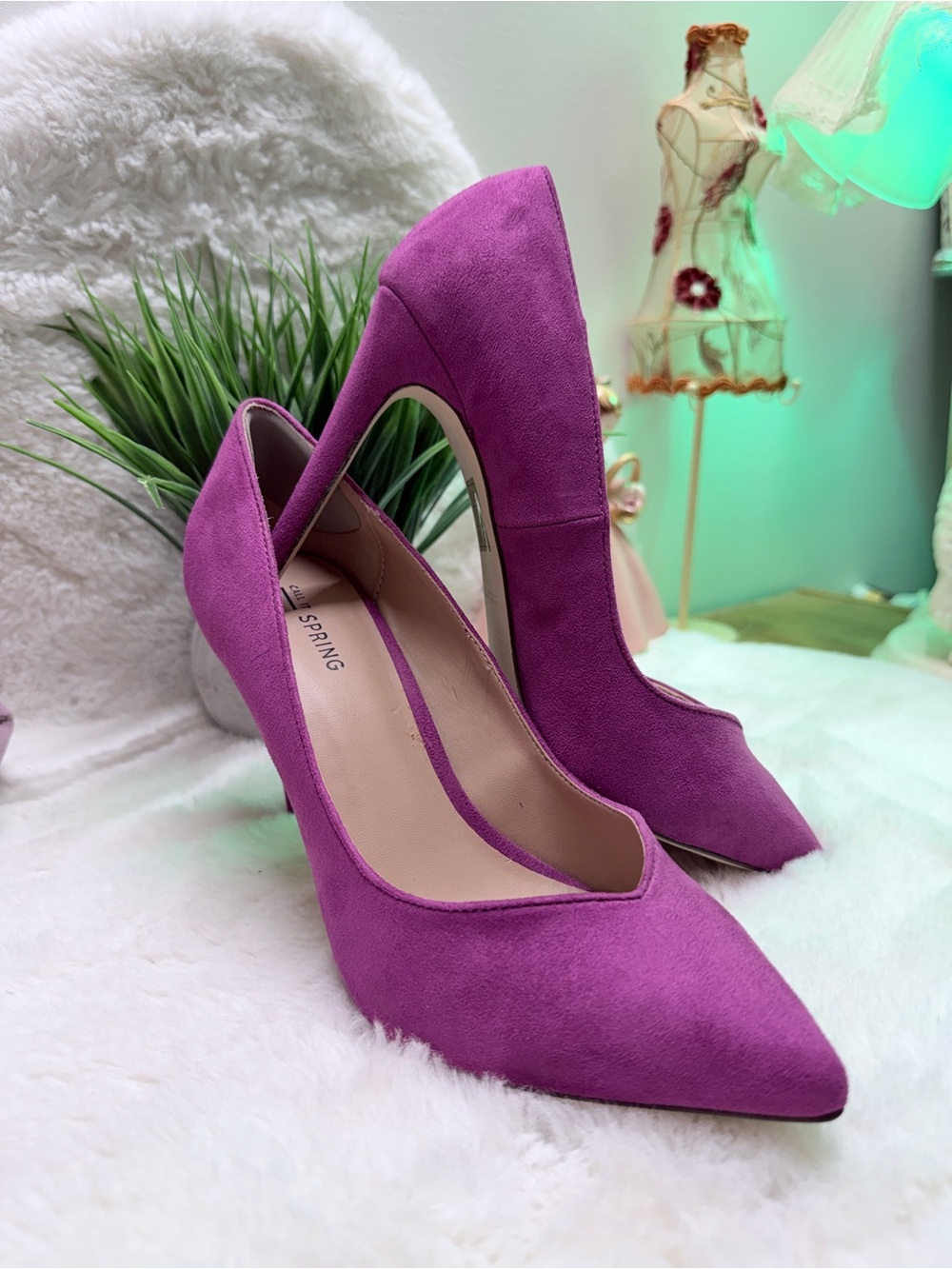 Call It Spring High Heel Pointed Toe 4 Inch Heels Wedding Guest Ready Fuchsia 💞 - Picture 3 of 6